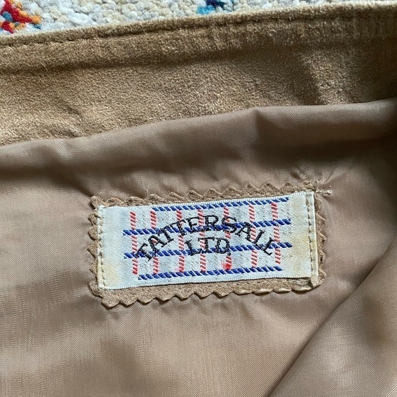 Vintage Tattersale Tan Suede High Waisted Straight Leg Pants Women’s Size 12 - Picture 7 of 11